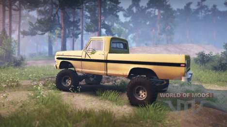 Ford F-200 1968 saddle tan pour Spin Tires