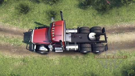 Peterbilt 379 red and black stripe pour Spin Tires