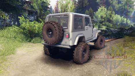 Jeep YJ 1987 silver pour Spin Tires
