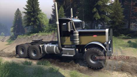 Peterbilt 379 v1.1 black and green pour Spin Tires