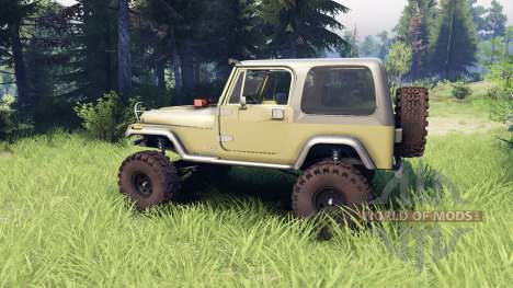 Jeep YJ 1987 green pour Spin Tires