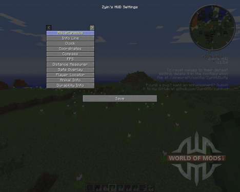Zyins HUD pour Minecraft