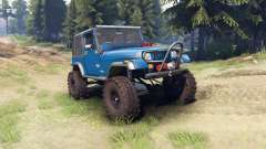 Jeep YJ 1987 blue pour Spin Tires