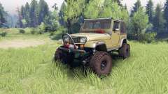 Jeep YJ 1987 green pour Spin Tires