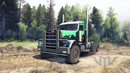 Peterbilt 379 green and black pour Spin Tires