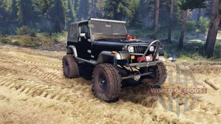 Jeep YJ 1987 black pour Spin Tires
