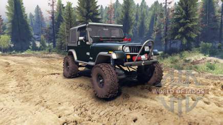 Jeep YJ 1987 dark green pour Spin Tires