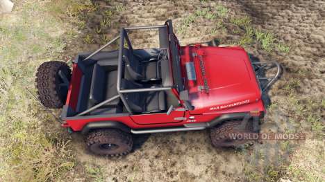 Jeep YJ 1987 Open Top red für Spin Tires