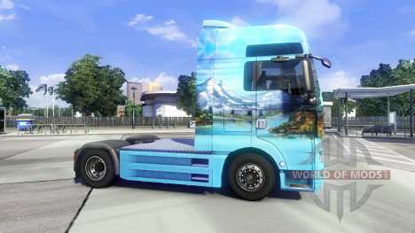 La peau Showtruck Paysage sur le camion de l'HOM pour Euro Truck Simulator 2
