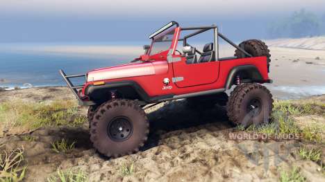 Jeep YJ 1987 Open Top red pour Spin Tires