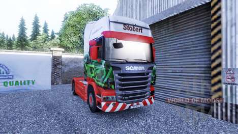 La peau d'Eddie Stobart sur le tracteur Scania pour Euro Truck Simulator 2
