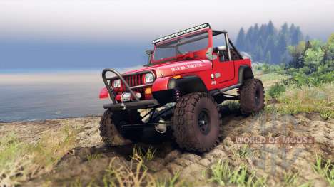 Jeep YJ 1987 Open Top red pour Spin Tires