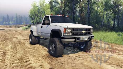 Chevrolet Regular Cab Dually white pour Spin Tires