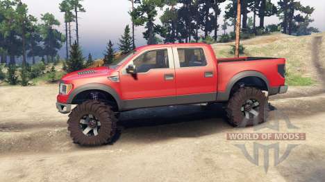 Ford Raptor SVT v1.2 red-gray pour Spin Tires