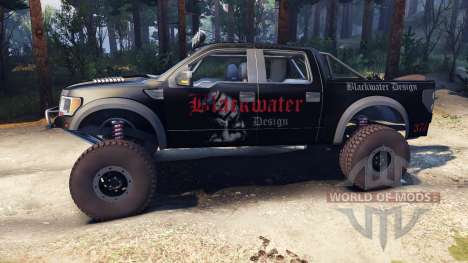 Ford Raptor Pre-Runner blackwater pour Spin Tires