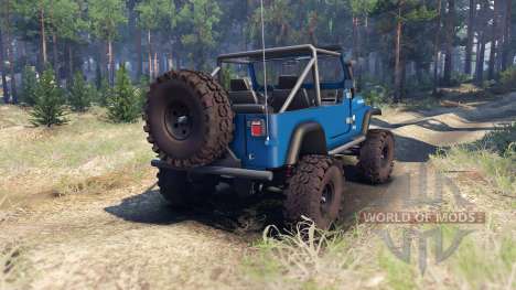 Jeep YJ 1987 Open Top blue pour Spin Tires