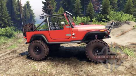 Jeep YJ 1987 Open Top orange für Spin Tires