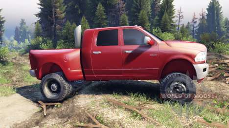 Dodge Ram 3500 dually v1.1 red pour Spin Tires