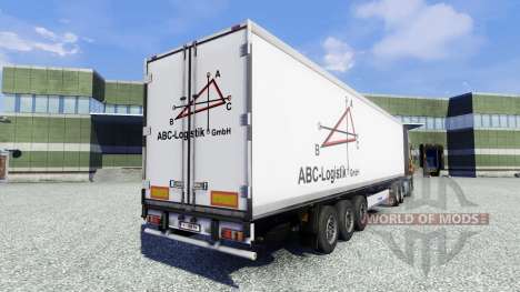 La peau ABC Logistique semi-remorque pour Euro Truck Simulator 2