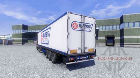 La peau Burris Logistique sur la remorque pour Euro Truck Simulator 2