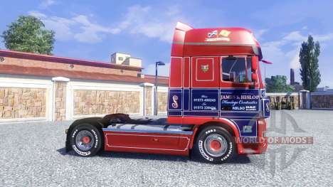 La peau de James S. Hislop pour DAF tracteur pour Euro Truck Simulator 2
