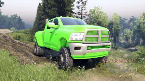 Dodge Ram 3500 dually v1.1 green pour Spin Tires