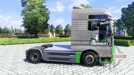 Haut TimberWolves auf dem LKW MAN für Euro Truck Simulator 2