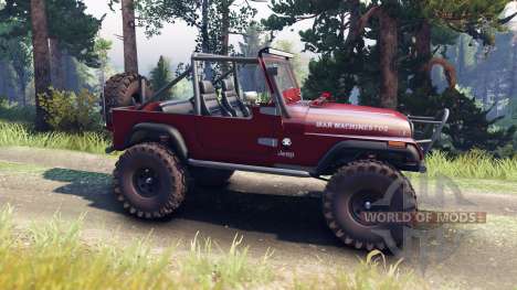 Jeep YJ 1987 Open Top maroon für Spin Tires