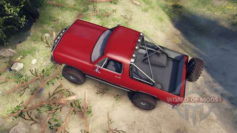 Dodge Ramcharger 1991 Open Top v1.1 blood red pour Spin Tires
