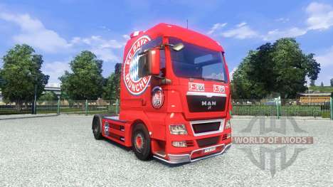 Haut FC Bayern München auf dem LKW MAN für Euro Truck Simulator 2