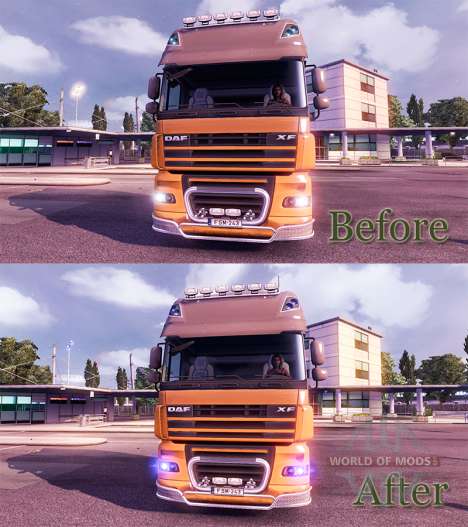 Das Blaue Leuchten der Scheinwerfer für Euro Truck Simulator 2
