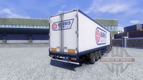 La peau Burris Logistique sur la remorque pour Euro Truck Simulator 2