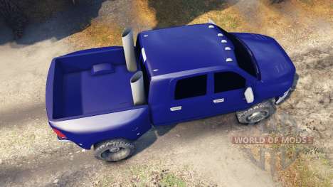 Dodge Ram 3500 dually v1.1 blue pour Spin Tires