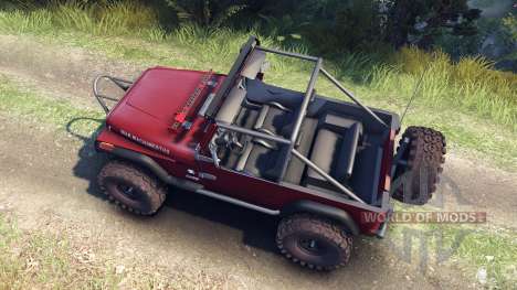 Jeep YJ 1987 Open Top maroon pour Spin Tires