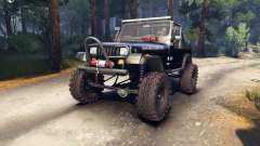 Jeep YJ 1987 Open Top black pour Spin Tires