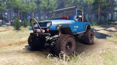 Jeep YJ 1987 Open Top blue pour Spin Tires