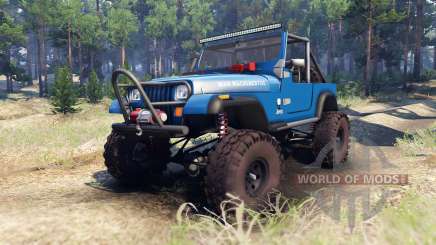 Jeep YJ 1987 Open Top blue für Spin Tires