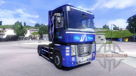 Haut Blue Dream auf der Sattelzugmaschine Renault Magnum für Euro Truck Simulator 2