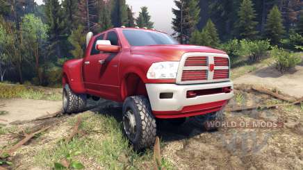 Dodge Ram 3500 dually v1.1 red pour Spin Tires