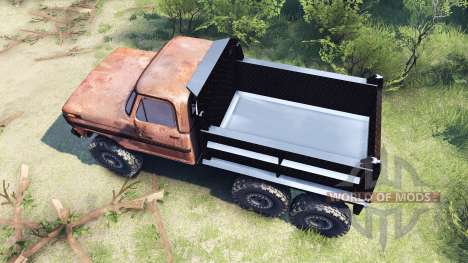 Ford F-100 6x6 v1.1 rusty pour Spin Tires