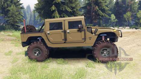 Hummer H1 army green pour Spin Tires