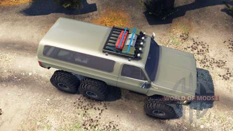Chevrolet K5 Blazer 1975 Equipped 6x6 army green pour Spin Tires