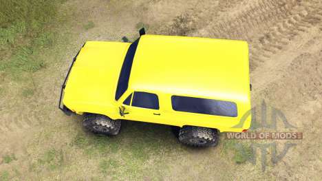 Chevrolet K5 Blazer 1975 v1.5 yellow pour Spin Tires