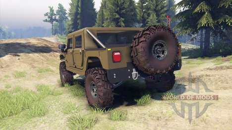Hummer H1 army green pour Spin Tires
