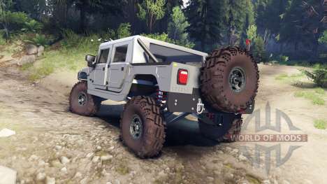 Hummer H1 silver pour Spin Tires