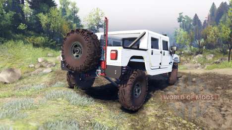 Hummer H1 white pour Spin Tires
