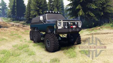 Chevrolet K5 Blazer 1975 Equipped black and blue pour Spin Tires
