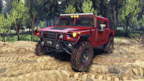 Hummer H1 fire house red pour Spin Tires