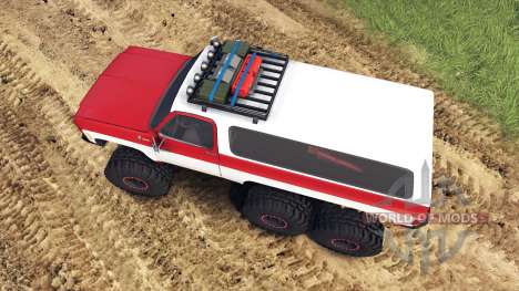 Chevrolet K5 Blazer 1975 Equipped red and white pour Spin Tires
