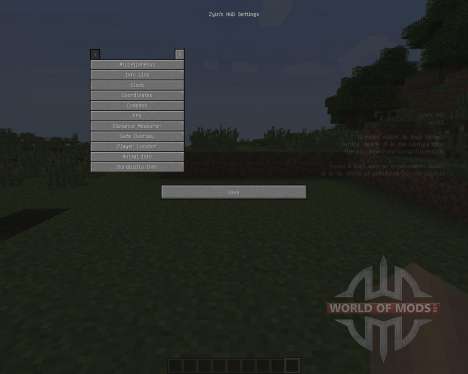 Zyins HUD [1.7.2] pour Minecraft